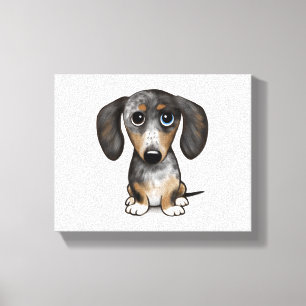 Merle Dapple Dachshund Cute Wiener Dog Canvas Print