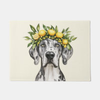 Merle Great Dane Dog Lemon Crown