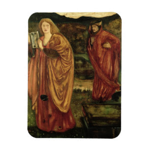 Merlin and Nimue from 'Morte d'Arthur', 1861 Magnet