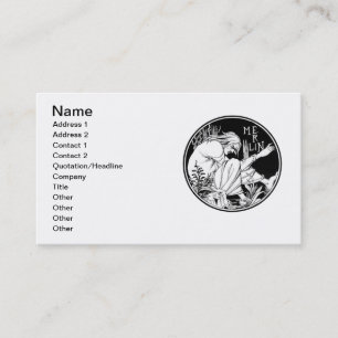 Merlin Art Nouveau fantasy Business Card