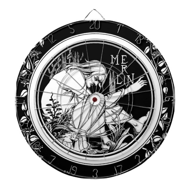 Merlin Art Nouveau fantasy Dartboard (Front)