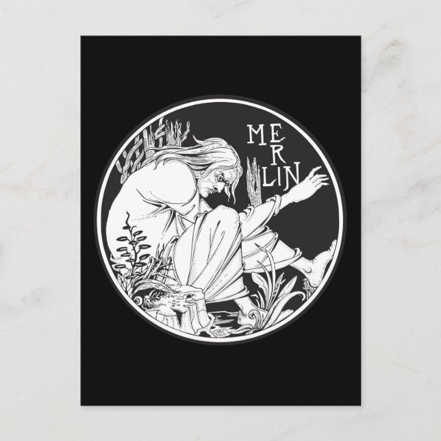Merlin Aubrey Beardsley Postcard (Front)