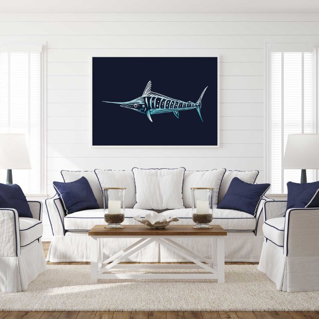 Merlin Sea Creature Print | Merlin Wall Print (Marlin Ocean Animal Wall Art Poster Print by TinkPrints)