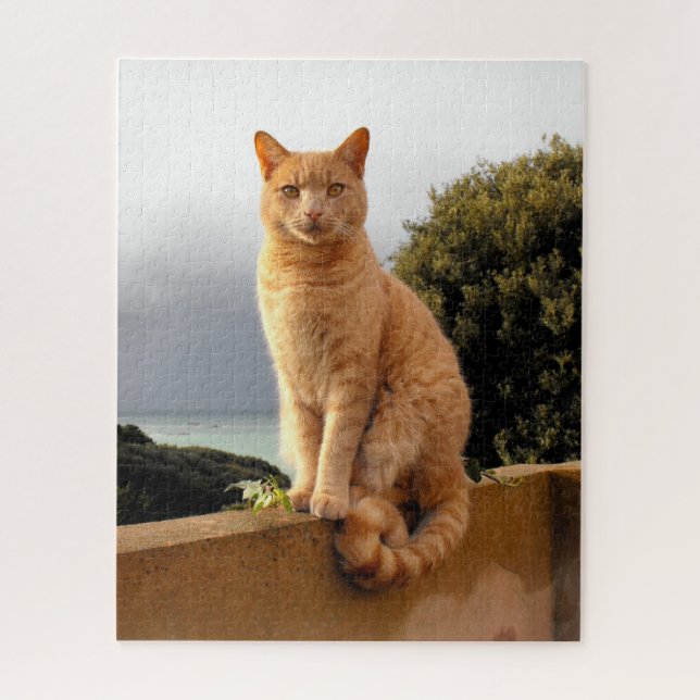 Merlin the ginger cat jigsaw puzzle (Vertical)