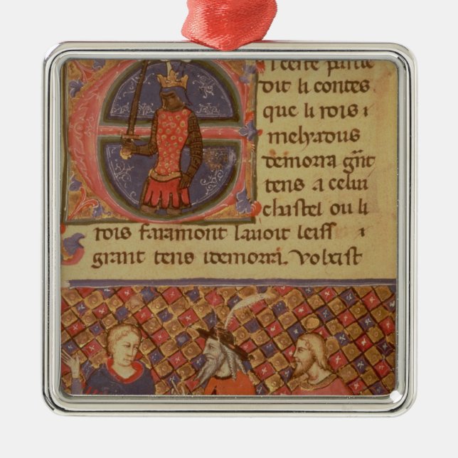 Merlin tutoring Arthur Metal Tree Decoration (Front)