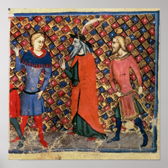 Merlin tutoring Arthur Poster (Front)