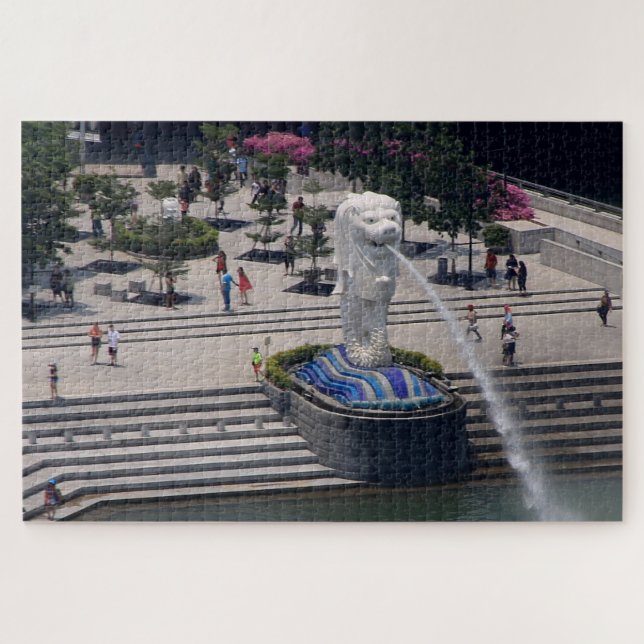Merlion fountain, Singapore  2 Jigsaw Puzzle (Horizontal)