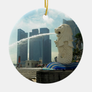 Merlion Sculpture Singapore Ceramic Ornament