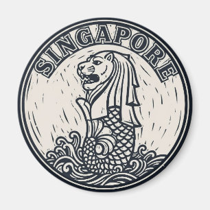 Merlion Singapore Magnet