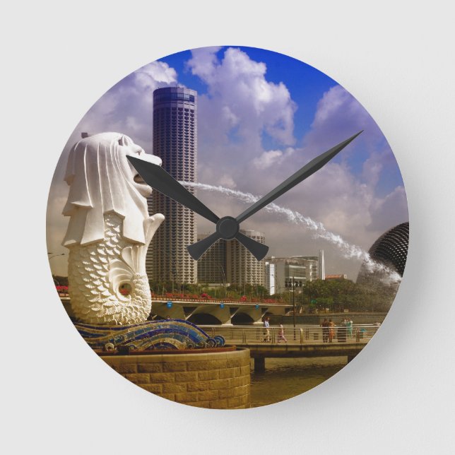Merlion, Singapore Round Clock (Front)