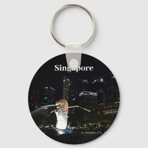 Merlion & Singapore Skyline #1 Keychain