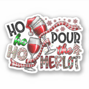 Merlot Christmas Viny Sticker
