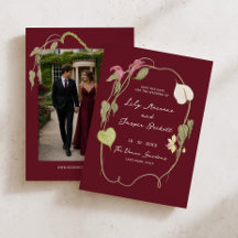 Merlot & Moss Whimsical Wedding Save the Date