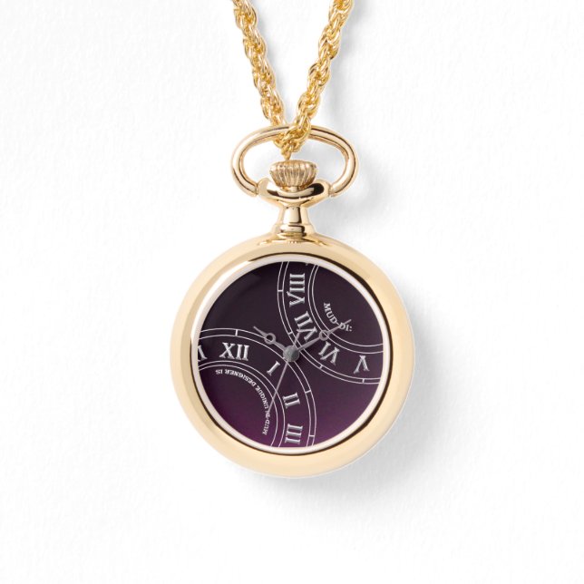 Merlot Shadow RN Necklace Watch (Front)