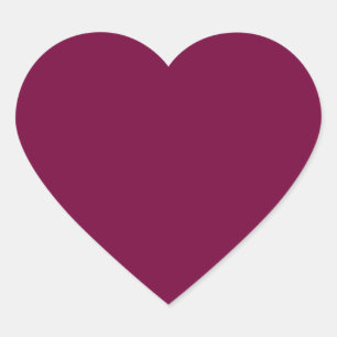Merlot (solid colour)  heart sticker