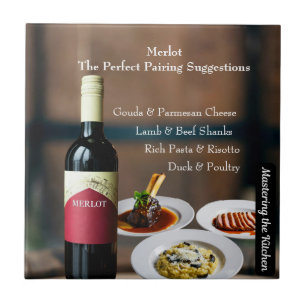 Merlot Wine Pairing/Mastering the Kitchen Ceramic Tile