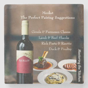 Merlot Wine Pairing/Mastering the Kitchen Stone Coaster