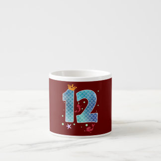 Mermaid 12th Birthday Twelve Years Old Girl 12  Espresso Cup