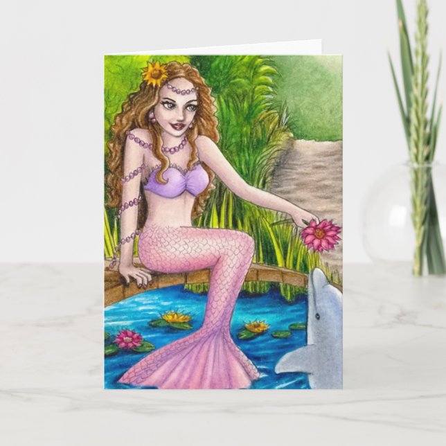 mermaid 18 Note Card (Front)