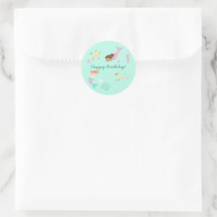 Mermaid 1.5" Round Sticker