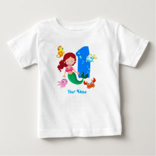 Mermaid 1st Birthday Baby T-Shirt