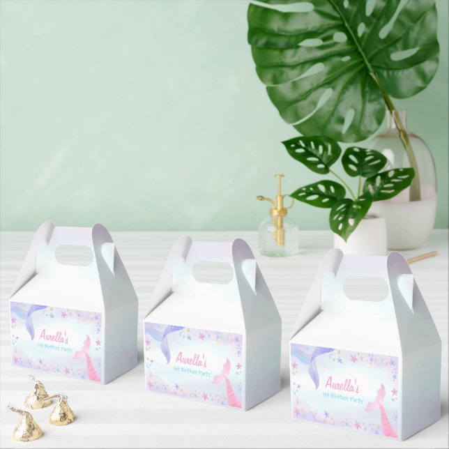 Mermaid 1st Birthday Party Oneder The Sea Favour Box (Multiple)