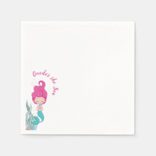 Mermaid 1st Birthday Party ONEder The Sea Napkin