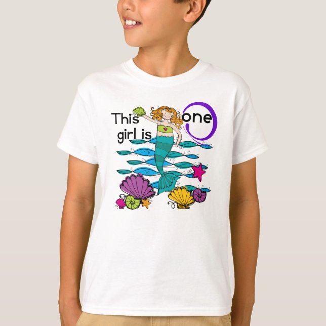 Mermaid 1st Birthday Tshirts and Gifts (Front)