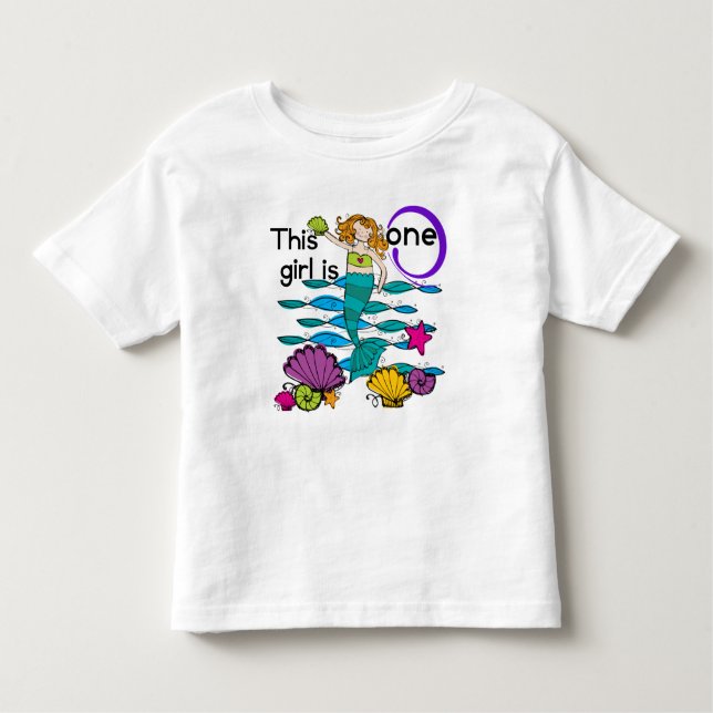 Mermaid 1st Birthday Tshirts and Gifts (Front)