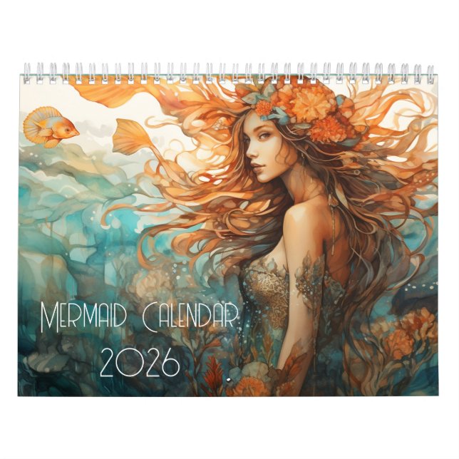 Mermaid 2025 Monthly Calendar (Cover)
