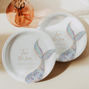 Mermaid 2nd Birthday Paper Plate