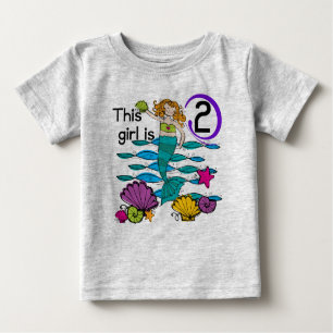 Mermaid 2nd Birthday Tshirts and Gifts