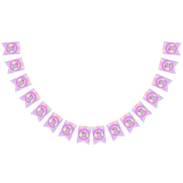 Mermaid 3rd Birthday Change Edit Text Personalise Bunting (All)
