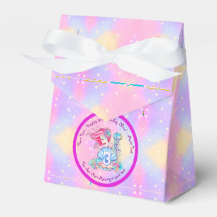 Mermaid 3rd Birthday Change Edit Text Personalise Favour Box