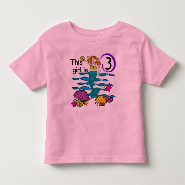 Mermaid 3rd Birthday T shirts and Gifts (Front)
