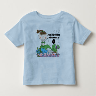 Mermaid 4th Birthday T-shirts and Gifts