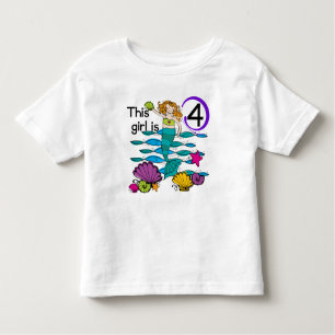 Mermaid 4th Birthday Tshirts and Gifts