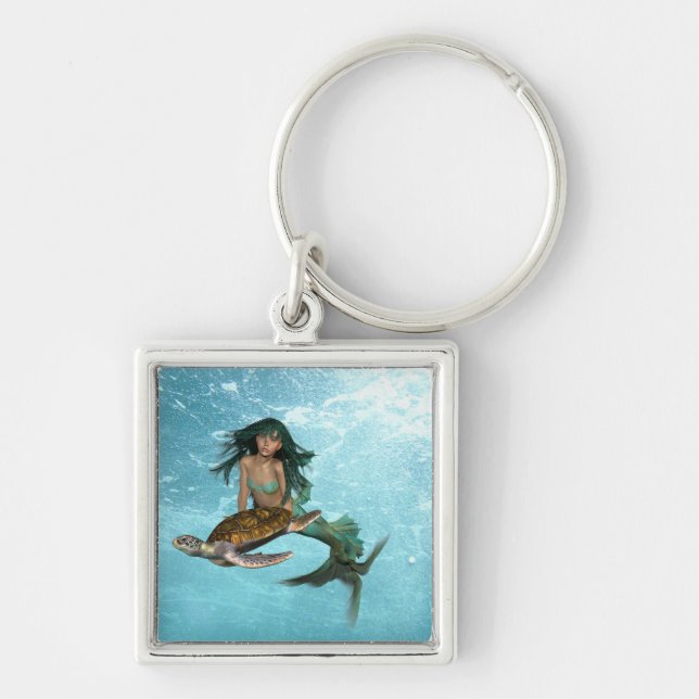 mermaid-55.jpg key ring (Front)