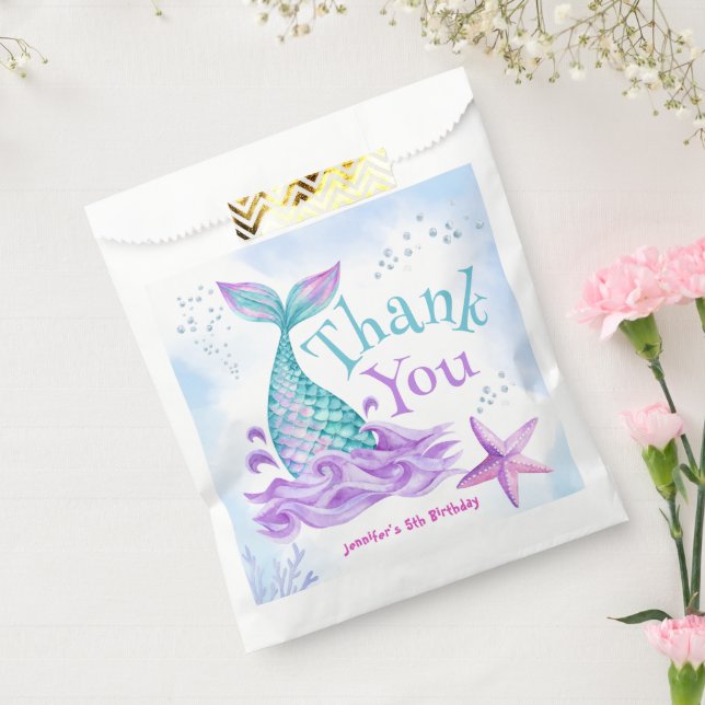 Mermaid 5th Birthday Dive into Five Favour Bag (Sealed)