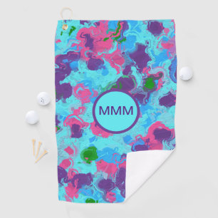 Mermaid Abstract Splatter Golf Towel