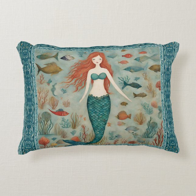Mermaid Accent Pillow (Front)