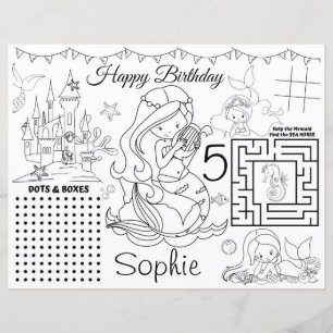 Mermaid Activity sheet, Mermaid Colouring page gam