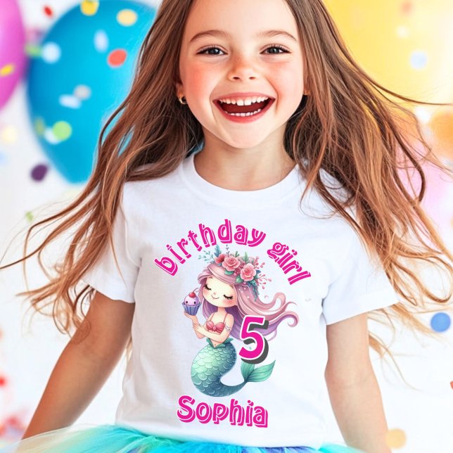 Mermaid age birthday name   T-Shirt (Creator Uploaded)