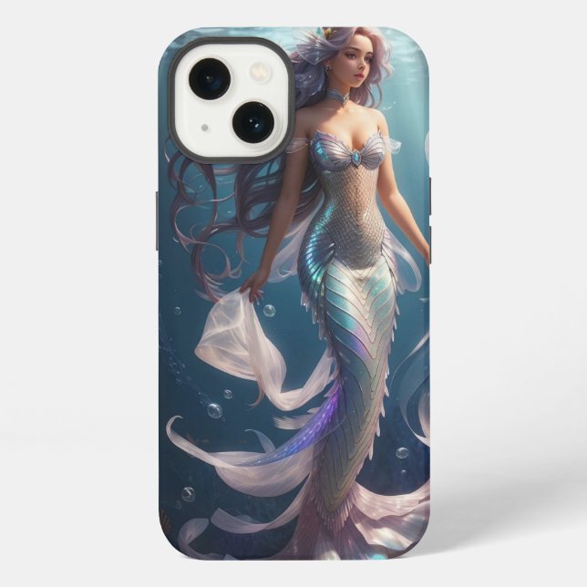 Mermaid AI Generated Phone Case (Back)