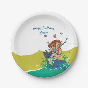 Mermaid and Dolphin Party Plate