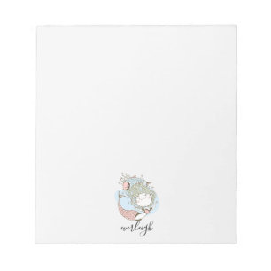 Mermaid And Fish Kid's Personalised Notepad