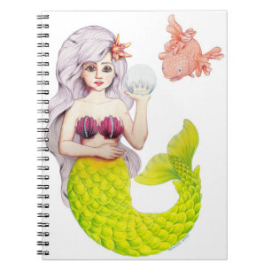Mermaid and friend notebook