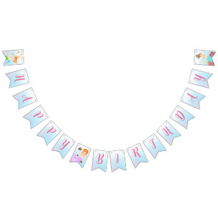 Mermaid and friends girly Birthday Party Bunting