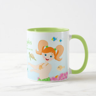 Mermaid and friends girly Birthday Party Mug