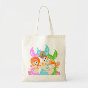 Mermaid and friends girly Birthday Party Tote Bag